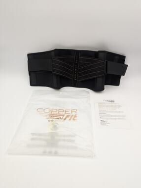 Copper Fit Adult Size Small/Medium Back Pro Support Belt Compression Black